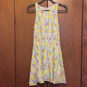 Everly geometric print dress